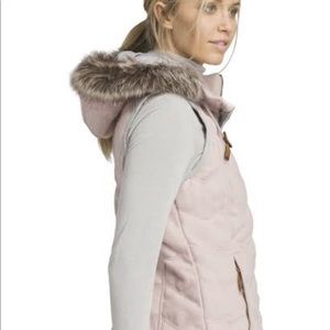 Ultra cute blush Prana vest with hood